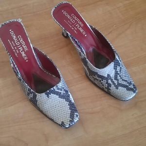 Chaussures Mules à Talons Donald J Pliner - Pointure 6.5 US Femme - Occasion En Cuir Et Daim