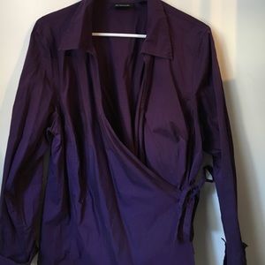 Avenue cross front side tie dress shirt