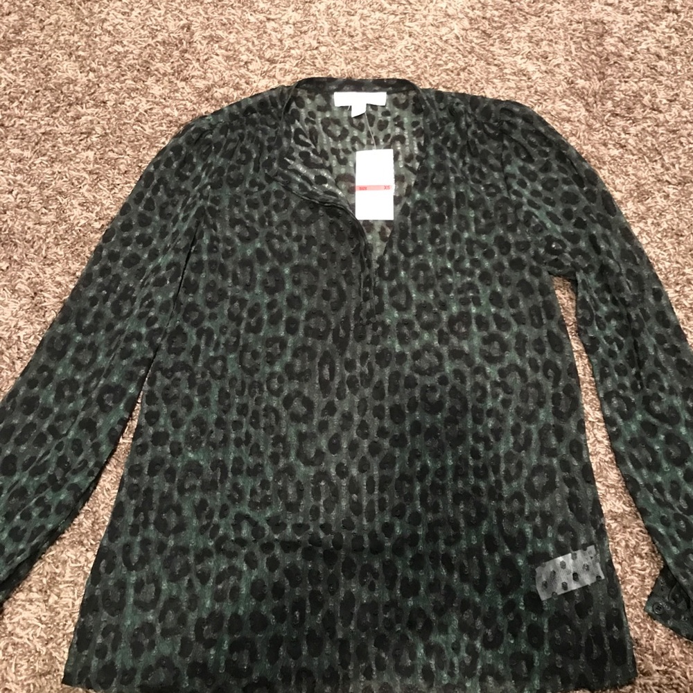 MICHAEL Michael Kors Long-Sleeve Spotted Cheetah