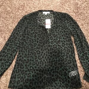 MICHAEL Michael Kors Long-Sleeve Spotted Cheetah
