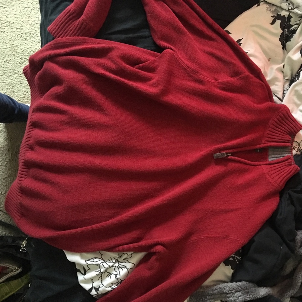 Eddie Bauer Male Red Sweater