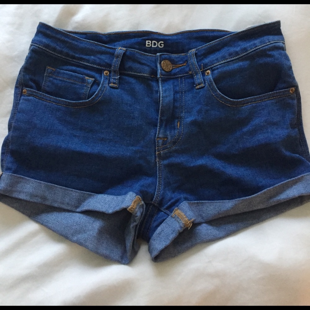 UO BDG Blue High Wasted Jean Shorts