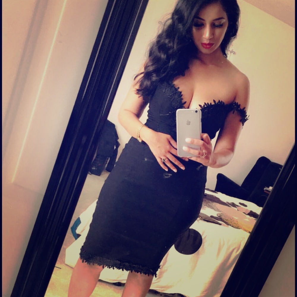 Nasty Gal brand Rare London Midi sweetheart dress