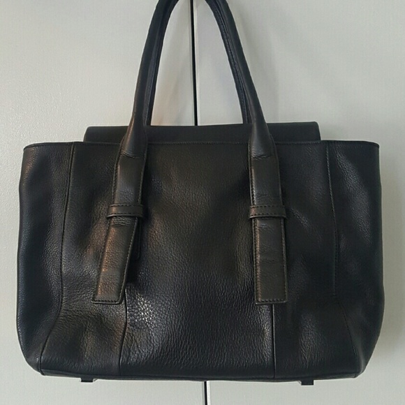 Black pebbled leather satchel - Picture 2 of 4