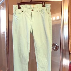 JCrew Mint green skinny jeans size 30 EUC
