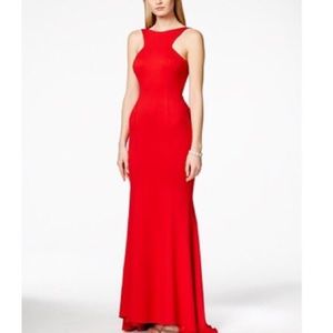 Xscape high neck formal/evening backless dress