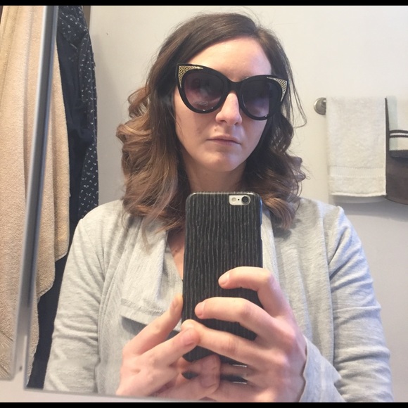 Sale🎉 NWOT Free People Black Cat Eye Sunglasses - Picture 4 of 4