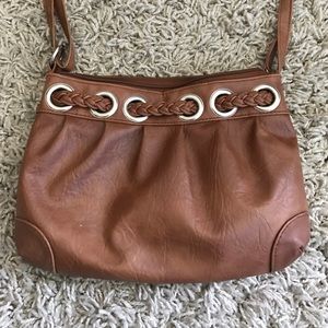 Brown cross body purse