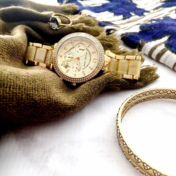 MICHAEL Michael Kors Accessories - FINAL PRICE Michael Kors Gold and Horn Watch