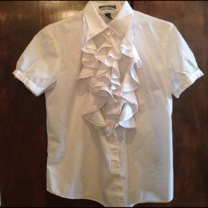 Ralph Lauren ruffled blouse Like new!