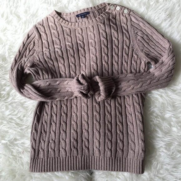 Lands' End Sweaters - Lands' End Brown Cable Knit Sweater