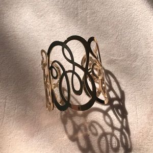 Gold cuff bangle