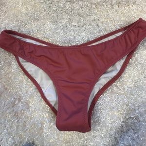 Mauve Swimsuit Bottom. Ruching on the butt.