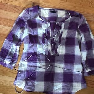 Purple plaid top