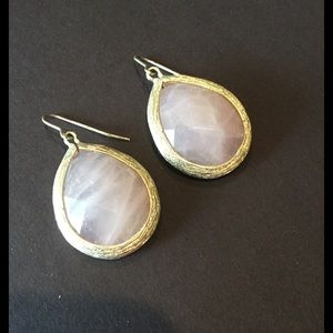 Pink & Gold Drop Earrings