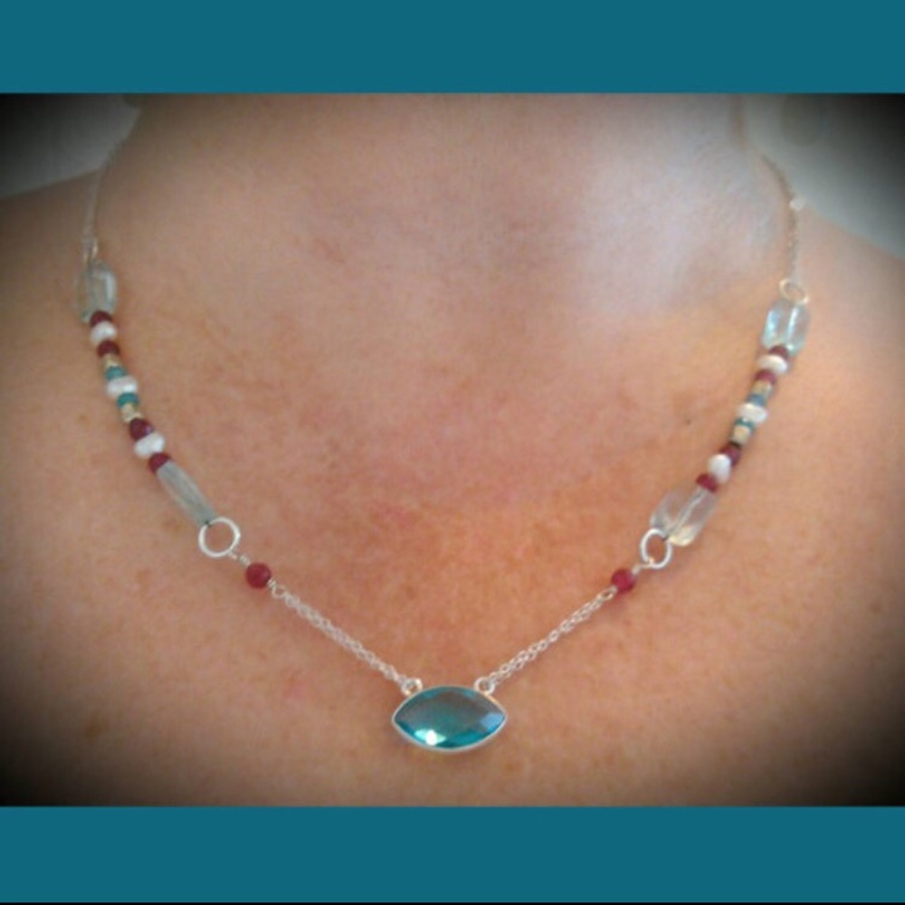 Topaz and Sterling Silver necklace