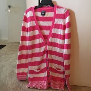 Love pink cardigan