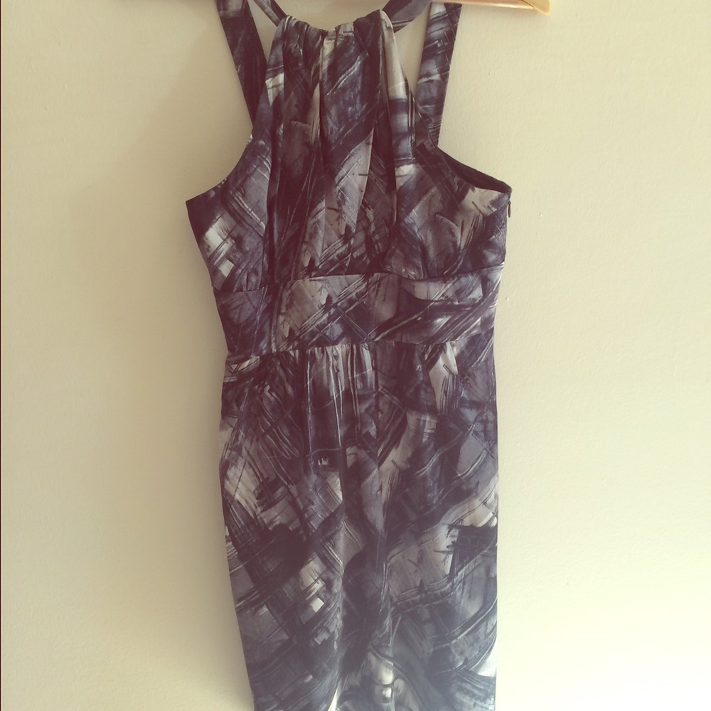 Martin + OSA silk halter shell dress with pockets