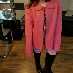 Pink Leather Jacket