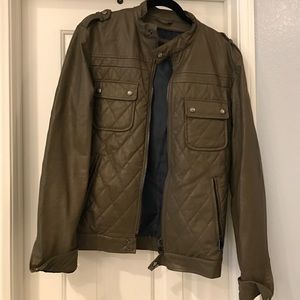 Olive green Zara bomber jacket
