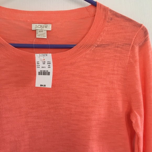 NWT J. Crew coral sweater - Picture 1 of 3