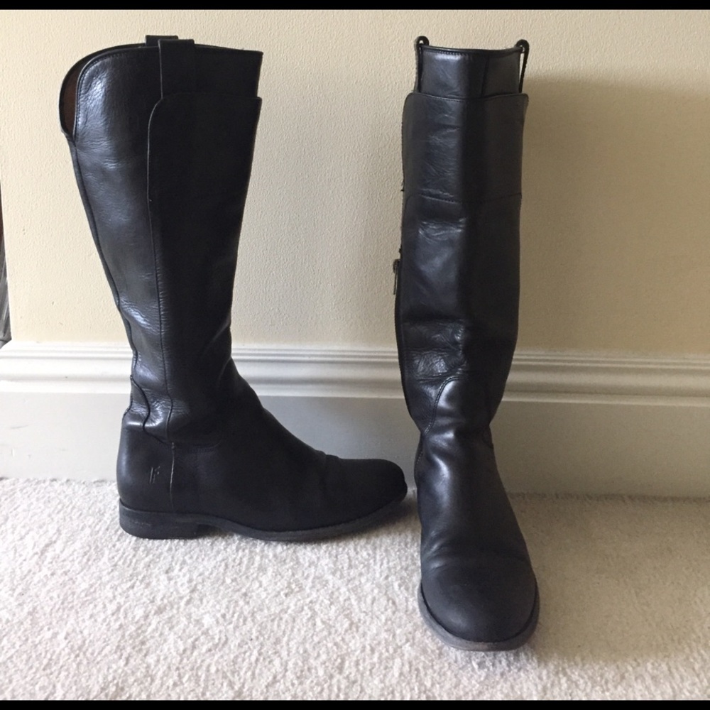 Black Paige Frye Tall Boots