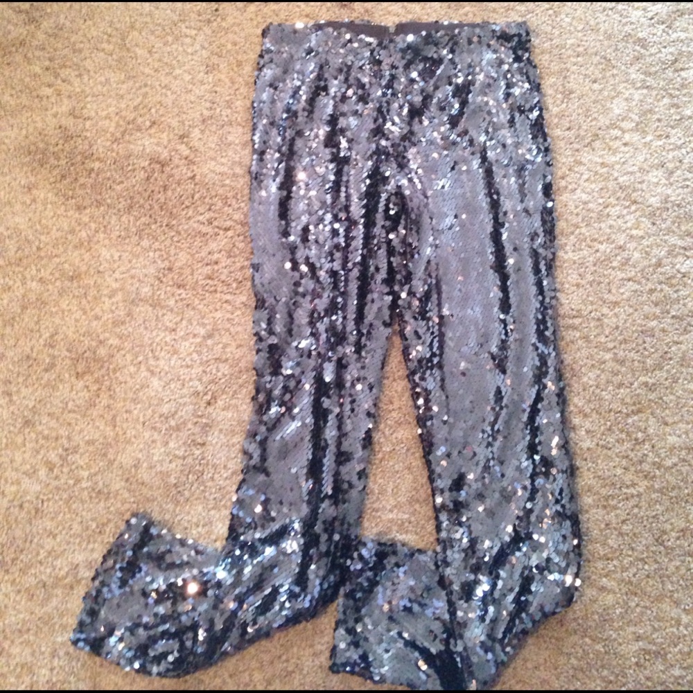 Sequined trousers!
