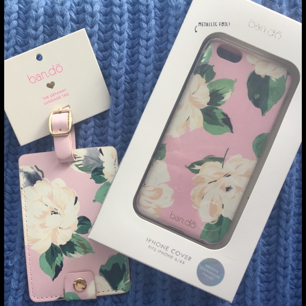 iPhone 6/6s Case + Matching Luggage Tag NWT