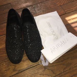 Jimmy Choo Sloane Glitter Slippers
