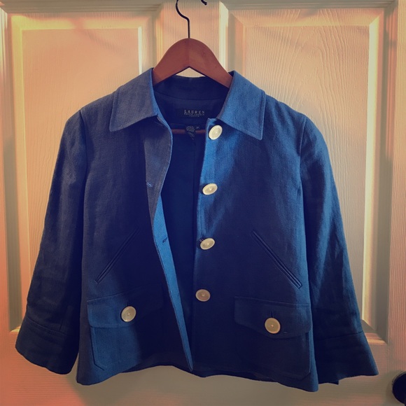 Lauren Ralph Lauren 100% linen jacket size 2 - Picture 1 of 3