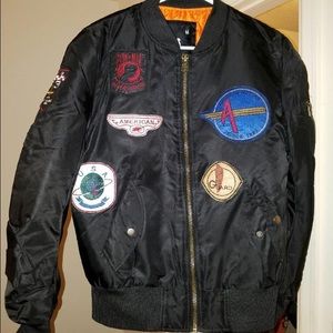 Black Bomber Jacket Never worn