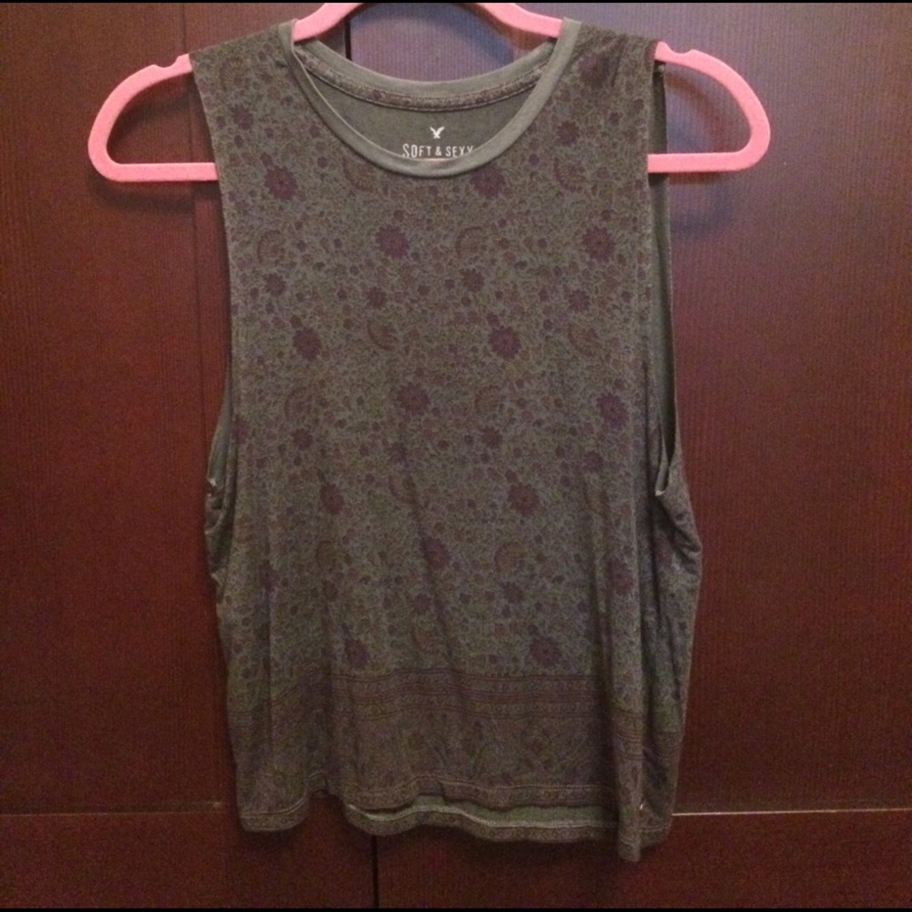 cute scoop neck tank top with low arm holes