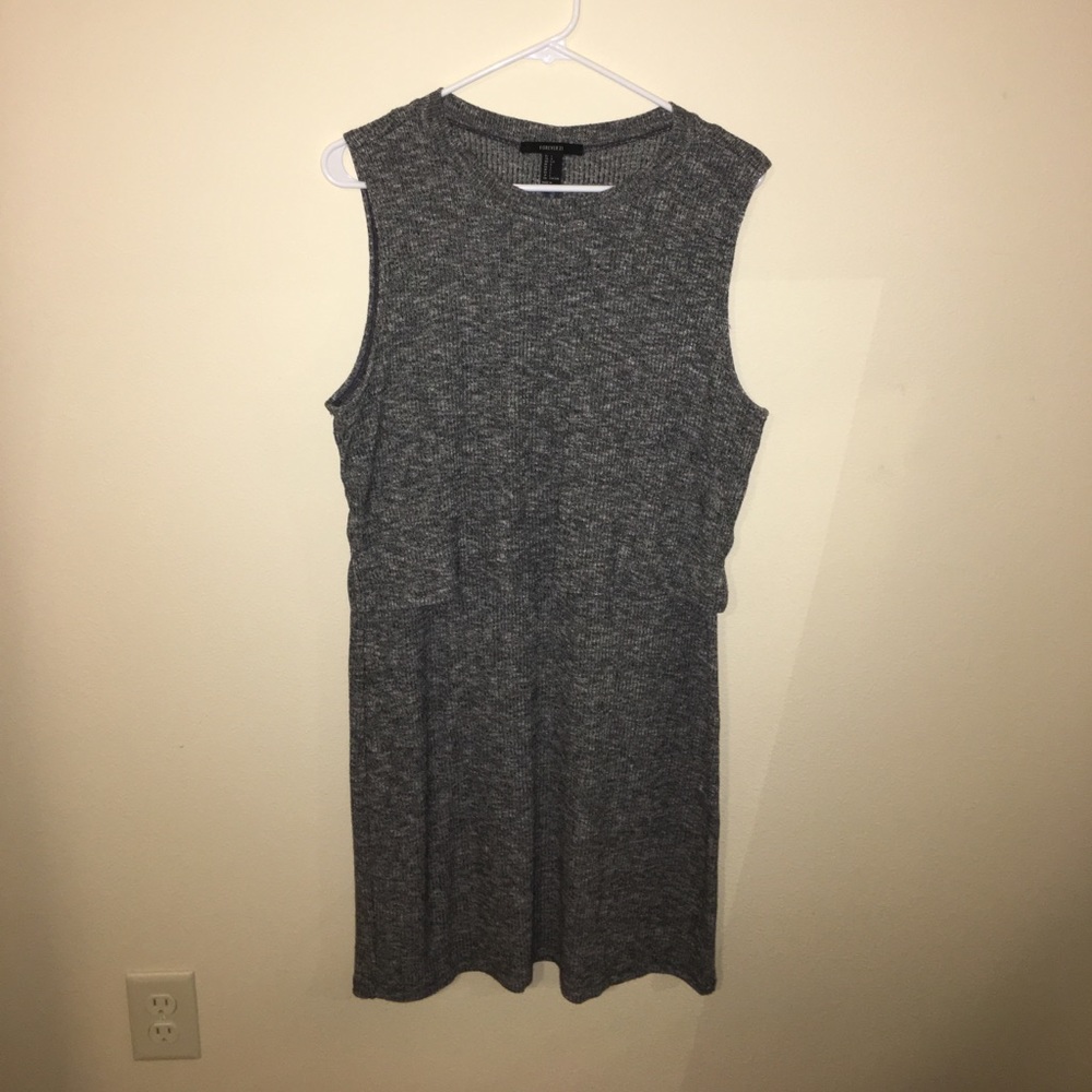 Brand new grey ribbed jersey dress