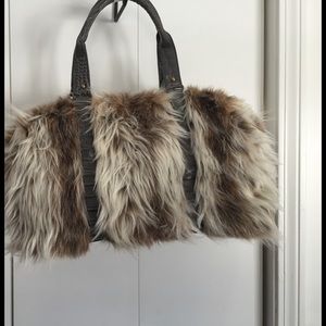 Donna Salyers Faux Fur Handbag