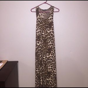Animal print maxi dress