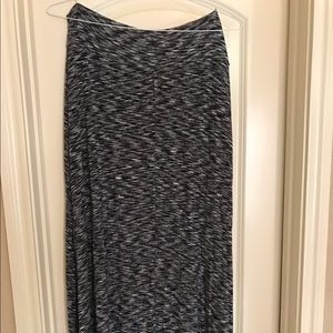Women's black design maxi skirt