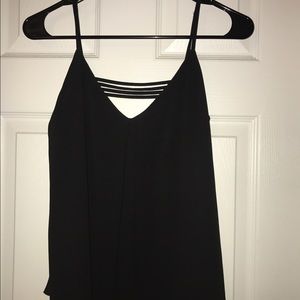 Black chiffon tank