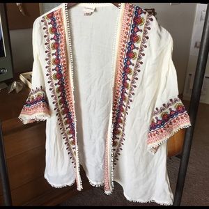 Merona Oversize Embroidered Open Cardi