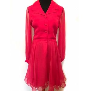 Vintage Dresses - Beautiful Hot Pink Vintage 60's Dress Vintage Dresses - Beautiful Hot Pink Vintage 60's Dress