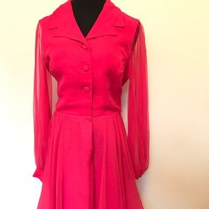 Vintage Dresses - Beautiful Hot Pink Vintage 60's Dress Vintage Dresses - Beautiful Hot Pink Vintage 60's Dress