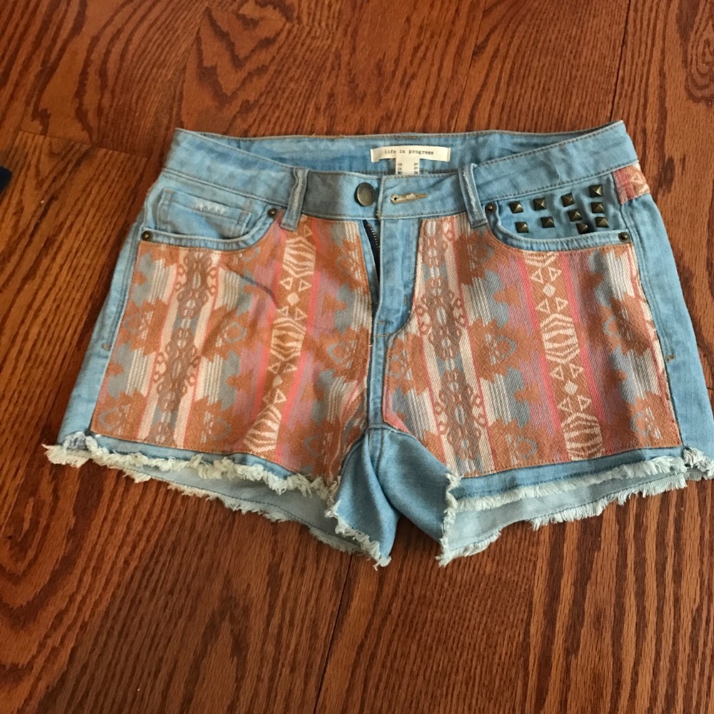 Aztec print shorts