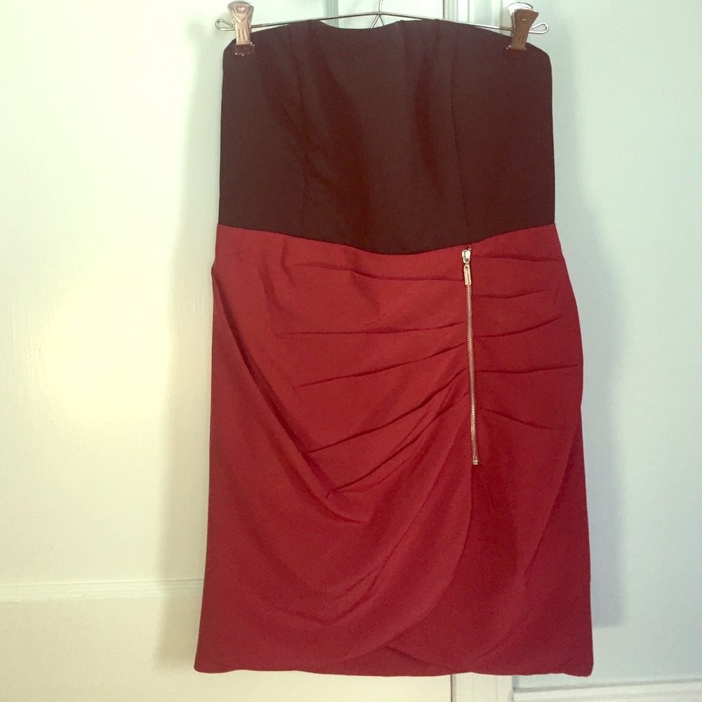 Strapless mini dress
