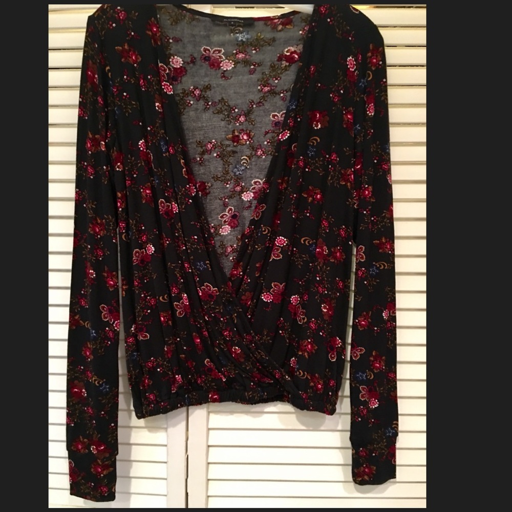 Long Sleeve Deep Plunged Top