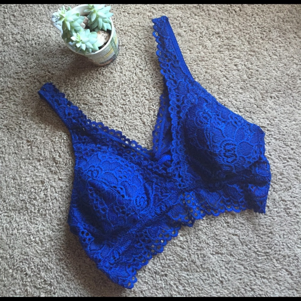 Blue Halter Bralette