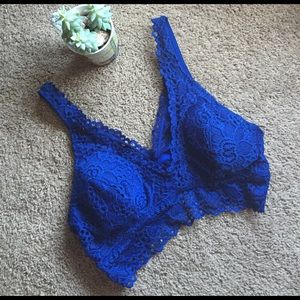 Blue Halter Bralette