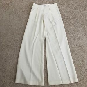 NWOT Alice + Olivia Cream Trousers Sz 0