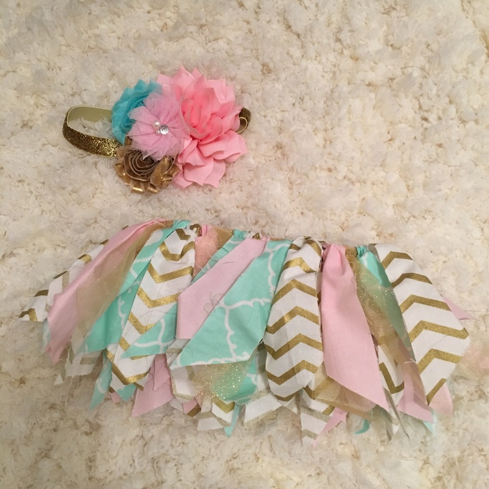 0-6 month tutu and headband
