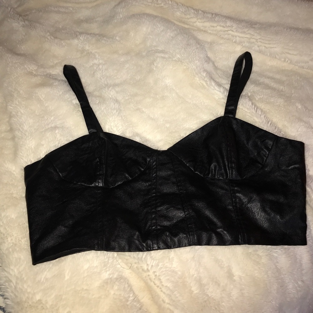 ❌SOLD❌Faux leather bustier