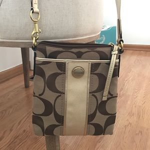 Coach Signature Canvas Crossbody, like new.