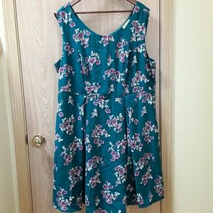 Teal flower dress